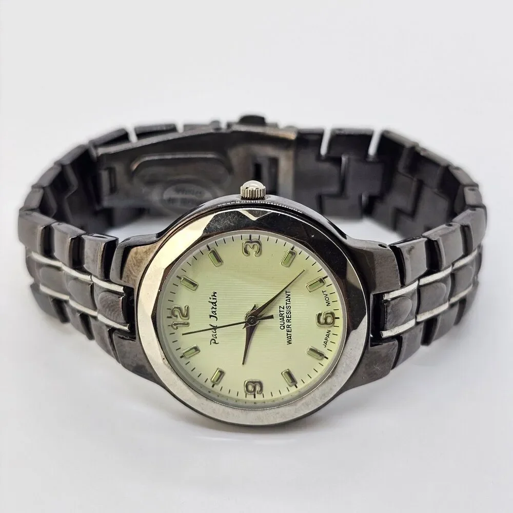 VTG‎ Paul Jardin Women's Watch 33MM Green Dial Black Bracelet 7.5